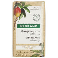 Klorane mango хидратиращ твърд шампоан за суха коса с масло от манго 80г