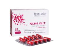 Акне аут хранителна добавка капсули за здрави коса, кожа и нокти х30 Biotrade