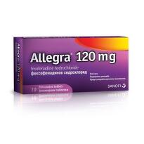 Алегра таблетки при сенна хрема 120мг х10