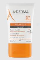 A-derma protect pocket невидим флуид spf50+ 30мл ad 30ml