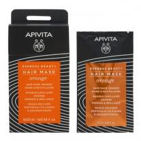 Apivita express haiиr ревитализираща маска за коса с портокал 20ml  х 6 броя