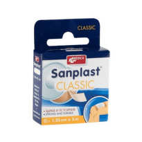 Sanplast Classic пластир със силно залепващо действие 1,25см/5м
