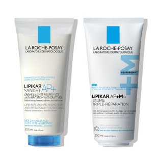 La roche-posay lipikar syndet ap+ крем измиващ 200мл. + Baume AP+ Max с тройно действие 200мл