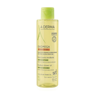 A-derma exomega control емолиентен почистващ гел 2 в 1 за коса и тяло 100мл Подарък