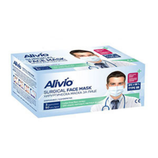 Маска Аливио еднократна хирургична тип II R х 50