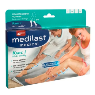 Medilast компресивен чорап при разширени вени клас I 3/4 XXL