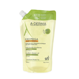 A-Derma Exomega Control Емолиентно душ олио за суха и склонна към атопия кожа пълнител 500мл