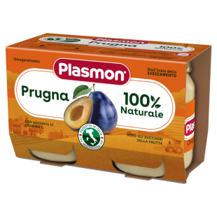 Плодово пюре слива за деца 6М+ 104 гр x2 Plasmon
