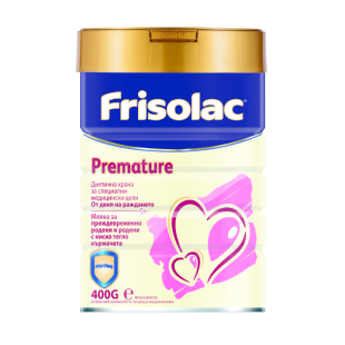 Frisolac Premature Адаптирано мляко за недоносени бебета 0+ месеца 400г
