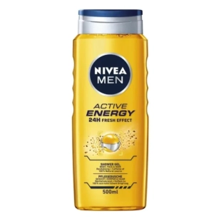 Nivea men active energy ревитализиращ душ-гел за мъже за тяло, лице и коса 500мл