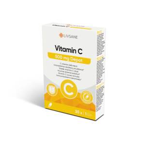 LIVSANE витамин С 500мг 30 капсули