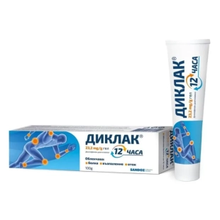 Диклак 12 часа 23,2 мг/г гел 100 г Sandoz