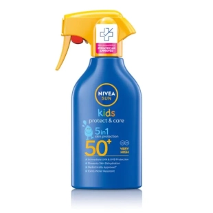 Nivea Sun Kids Protect&Care Детски слънцезащитен спрей с помпа SPF50+ 270мл