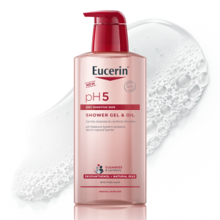 Eucerin pH5 Душ гел с натурални масла 400мл