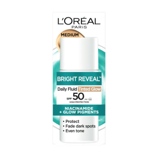 Loreal Bright Reveal UV Флуид оцветен, среден цвят 50мл