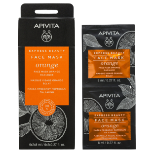Apivita Express Beauty Маска с портокал 6х2 броя Годен до: 31.12.2026 г.