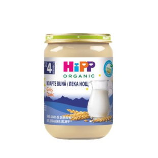 Hipp 5515 BIO млечна каша "Лека нощ" с грис 4+ месеца 190г
