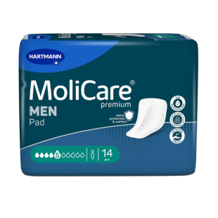 MoliCare Premium Men Абсорбиращи подложки за мъже 5 капки 14 броя Hartmann