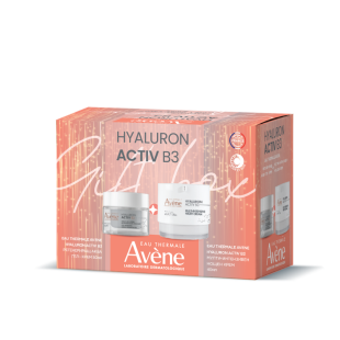 Комплект Avene HAB3 Аква гел-крем 50мл + Нощен крем 40м + Серум 10мл + Анти ейдж флуид SPF50 5мл