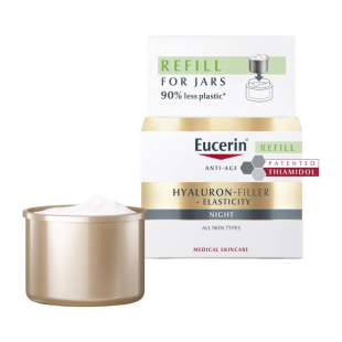 Eucerin Hyaluron-Filler+Elasticity Нощен крем за лице 50мл пълнител