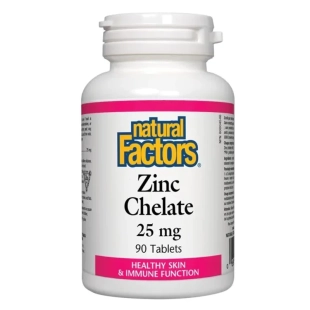 Цинк (хелат) таблетки  за имунната система 25мг х90 Natural Factors