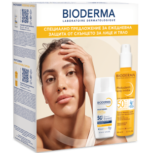 Комплект Bioderma Pro Photoderm ЕксДифенс SPF50+ безцветен 40мл + Фотодерм Спрей SPF50+ 200 мл