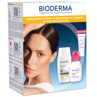 Комплект Bioderma Photoderm Флуид SPF50+ 40 мл + Сенсибио Н2О 100мл + Сенсибио Дифенсив серум 5 мл