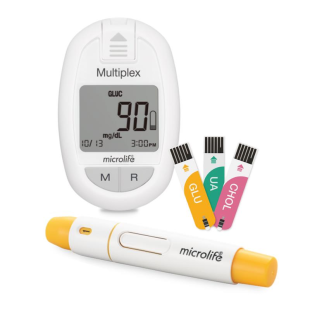 Microlife Multiplex 3-в-1 монитор за глюкоза, пикочна киселина и холестерол