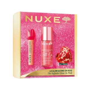 Комплект Nuxe Huile Prodigieuse Pink Or Сухо масло рол-он 60мл + Серум за устни 8мл + Подарък