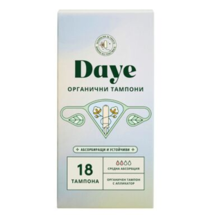 Daye Regular Дамски тампони органични 18 броя