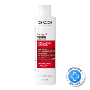 Vichy dercos шампоан Energy+ при косопад 200мл. 311292 /червен/