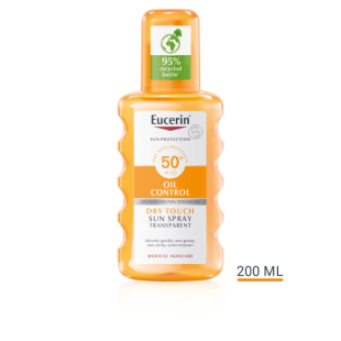 Eucerin oil control прозрачен слънцезащитен спрей spf 50 200мл