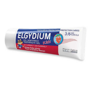 Elgydium kids гелообразна паста за зъби за защита от кариес с fluorinol и вкус на свежа ягода 50ml