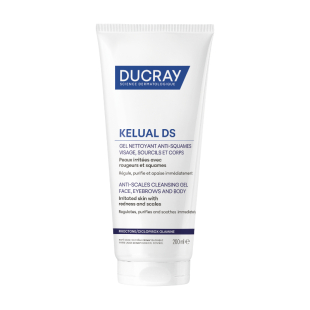 Ducray kelual ds пенещ се почистващ гел за лице 200ml