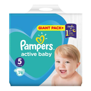 Pampers active baby пелени gpp размер 5 / 11-16кг./ х78