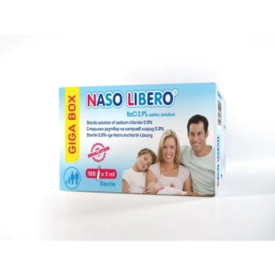 Назо либеро giga box физиологичен разтвор 100 x 5мл монодози