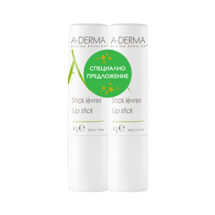Комплект A-Derma Стик за устни 2х4г