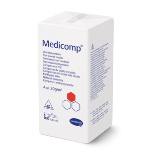 Медикомп компрес нетъкан текстил  нестерилен 5см/5смх100 421821