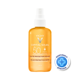 Vichy Soleil SPF 50 вода за лице и тяло за подобряване на тена 200 мл 695152