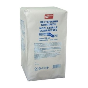 Компрес марля нестерилна 10см/10см х 100 Medica