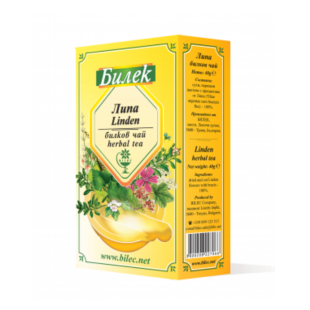 Чай липа цвят с прицветник 40гр- пакет Билек