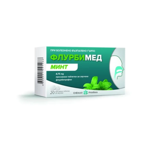Флурбимед Минт 8,75 мг х20 таблетки за смучене