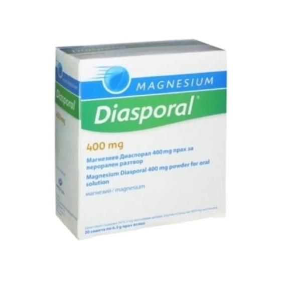 Магнезиум диаспорал сашета при невромускулни смущения крампи и мигрена 400мг х20