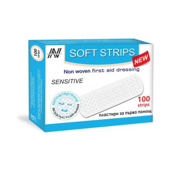 Neoplast Soft Strips Пластири, 19 x 72 mm x 100 броя