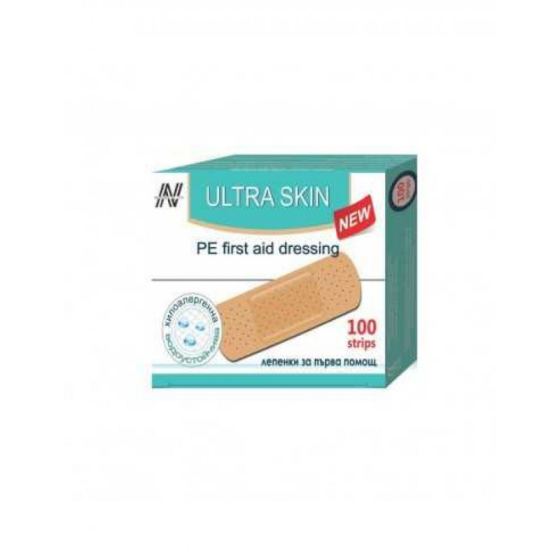 Neoplast Ultra Skin Хипоалергична лепенка телесен цвят 19мм/72мм х100 бр