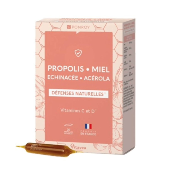 Прополис + Мед + Ехинацея + Ацерола ампули за добър имунитет 10мл х20