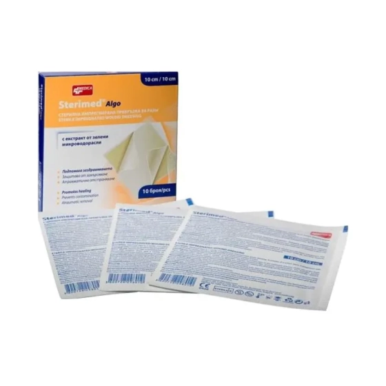 Sterimed algo стерилна импрегнирана превръзка за рани 10см/10см х10
