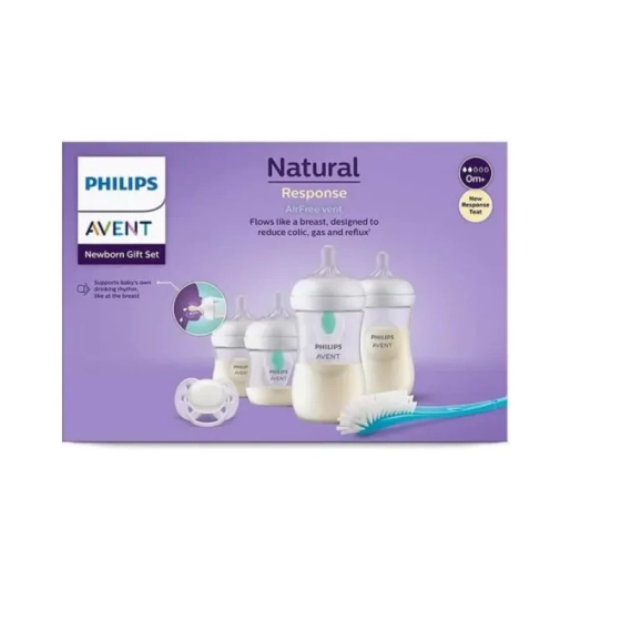 Сет серия Natural Response AirFree Vent - бутилки залъгалки и четка Avent