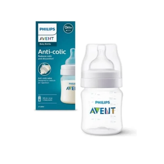 Бутилка Anti-Colic 125мл биберон за новородено 1 дупка 0м+ Avent