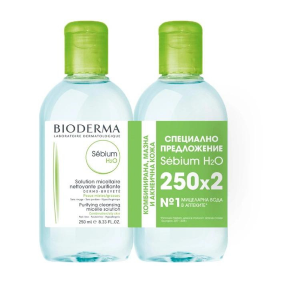 Bioderma Sebium мицеларна вода 250мл  х 2